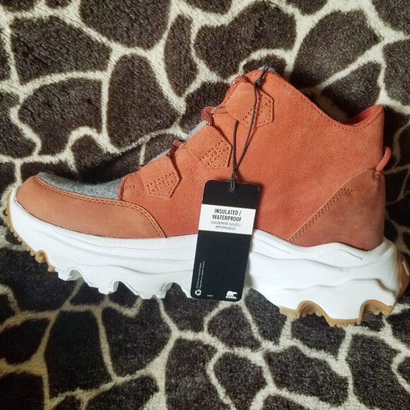 NWT Sorel Kinetic Breakthru Caribou Waterproof Sneaker Hiking Boots Sz. 10 - Picture 7 of 10